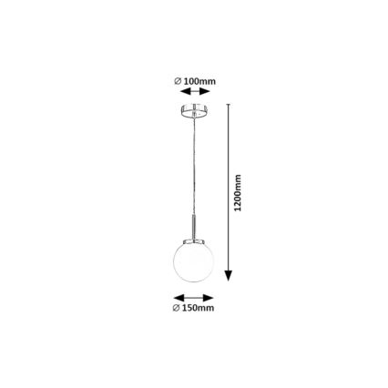 Rabalux - Kylpyhuone kattokruunu johdossa 1xE14/40W/230V IP44 kiiltävä kromi