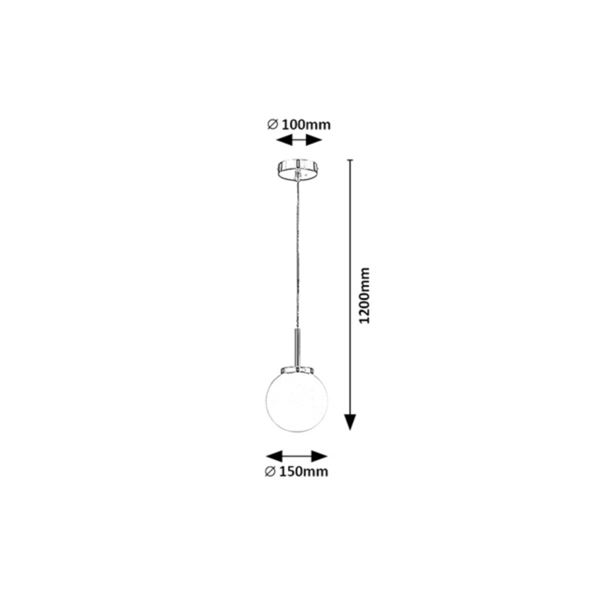 Rabalux - Kylpyhuone kattokruunu johdossa 1xE14/40W/230V IP44 kiiltävä kromi