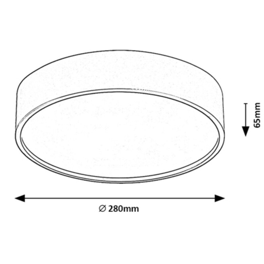 Rabalux - LED-kattovalaisin LED/18W/230V IP44 4000K halkaisija 28 cm musta