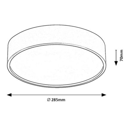 Rabalux - LED-kattovalaisin sensorilla LED/19W/230V IP44 4000K halkaisija 28,5 cm musta