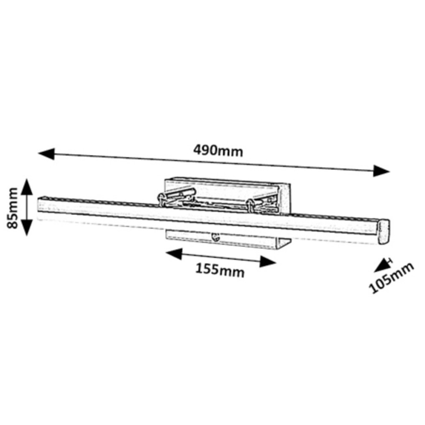 Rabalux - LED Himmennettävä kosketus peili valaistus LED/13W/230V IP44 3000/4000/6000K 49 cm