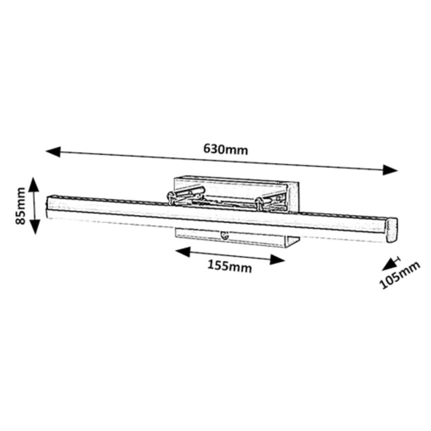 Rabalux - LED Himmennettävä kosketus peili valaistus LED/20W/230V IP44 3000/4000/6000K 63 cm