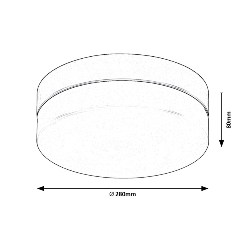 Rabalux - LED-kattovalaisin kylpyhuoneeseen LED/18W/230V IP44 4000K halkaisija 28 cm musta