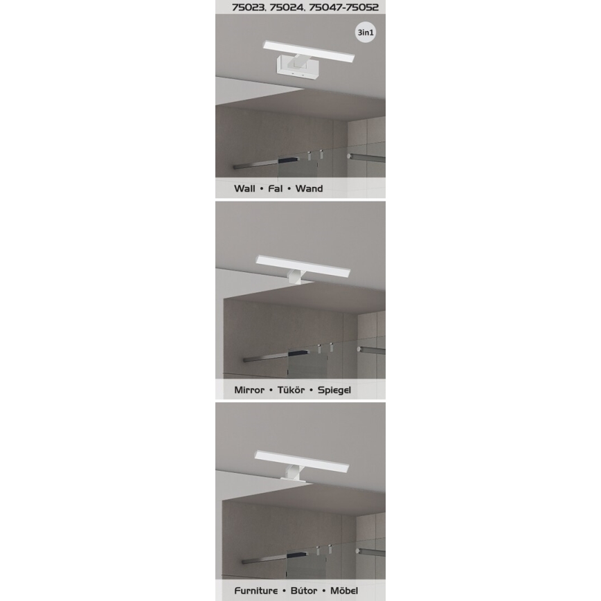 Rabalux - LED-kylpyhuoneen peilivalaisin LED/4W/230V IP44 20 cm kiillotettu kromi