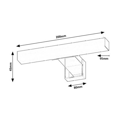 Rabalux - LED-kylpyhuoneen peilivalaisin LED/4W/230V IP44 20 cm kiillotettu kromi