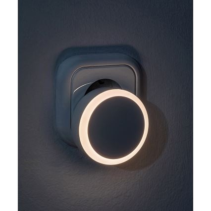Rabalux - LED Pistorasia yövalo hämärätunnistimella LED/0,3W/230V 3000K