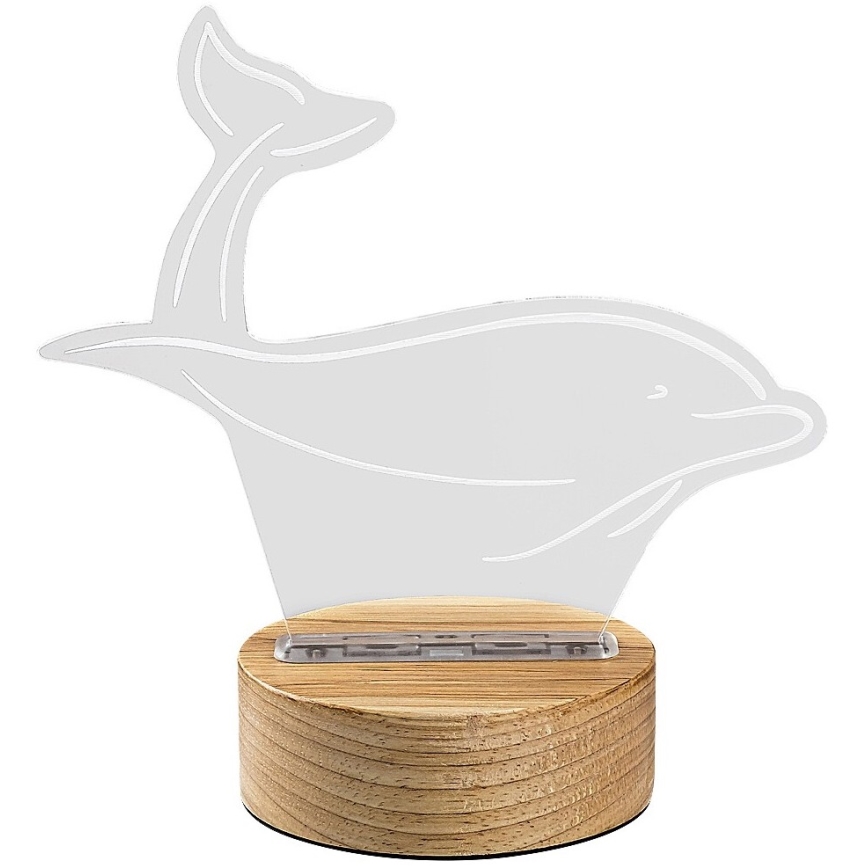 Rabalux - Lasten LED-pöytävalaisin LED/2W/5V 3000K dolphin pyökki