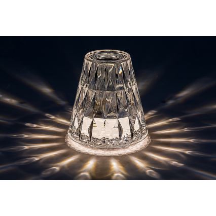 Rabalux - LED RGB Himmennettävä ja ladattava pöytälamppu LED/2W/5V 3000K