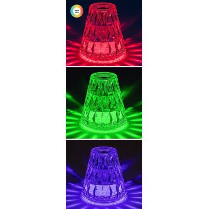 Rabalux - LED RGB Himmennettävä ja ladattava pöytälamppu LED/2W/5V 3000K