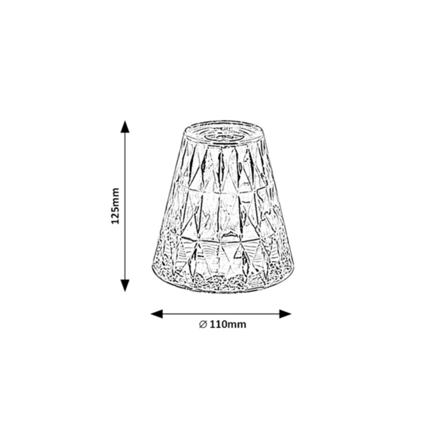Rabalux - LED RGB Himmennettävä ja ladattava pöytälamppu LED/2W/5V 3000K