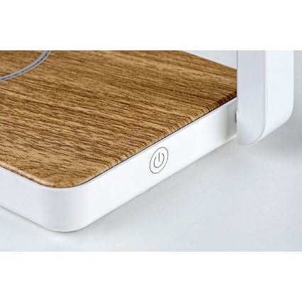 Rabalux - Himmennettävä LED-pöytävalaisin kanssa wireless charger LED/4W/5V 3000K
