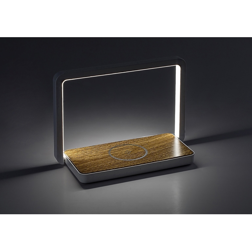 Rabalux - Himmennettävä LED-pöytävalaisin kanssa wireless charger LED/4W/5V 3000K
