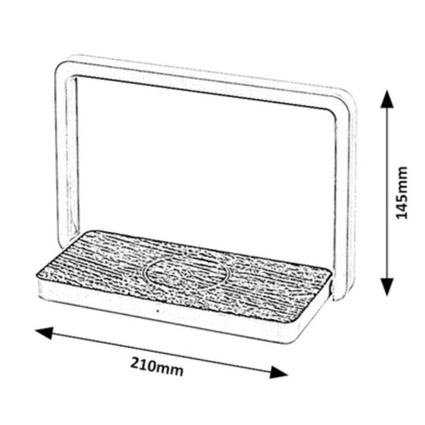 Rabalux - Himmennettävä LED-pöytävalaisin kanssa wireless charger LED/4W/5V 3000K
