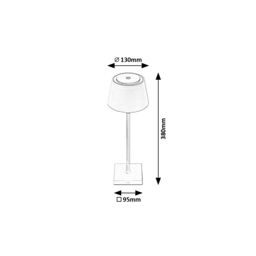 Rabalux - LED Himmennettävä ja ladattava pöytälamppu LED/4W/3,7V 1800 mAh 3000-5000K IP44 musta