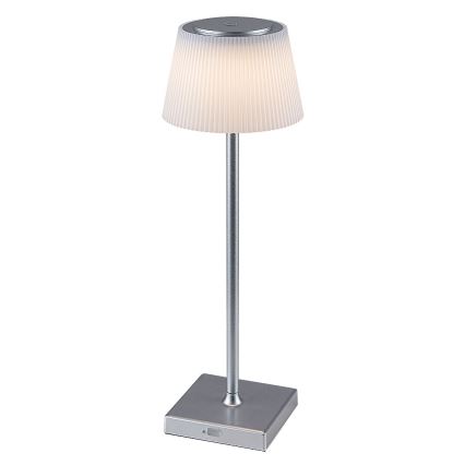 Rabalux - LED Himmennettävä ja ladattava pöytälamppu LED/4W/3,7V 1800 mAh 3000-5000K IP44 hopea