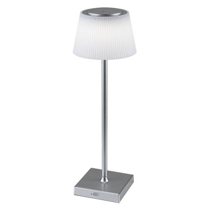 Rabalux - LED Himmennettävä ja ladattava pöytälamppu LED/4W/3,7V 1800 mAh 3000-5000K IP44 hopea
