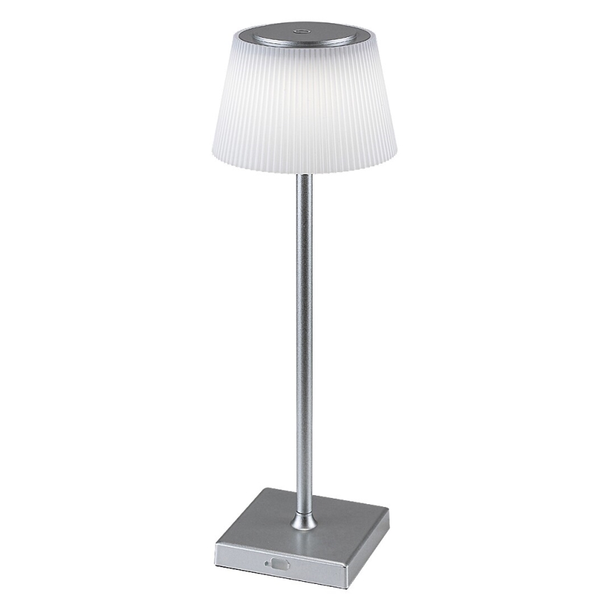 Rabalux - LED Himmennettävä ja ladattava pöytälamppu LED/4W/3,7V 1800 mAh 3000-5000K IP44 hopea