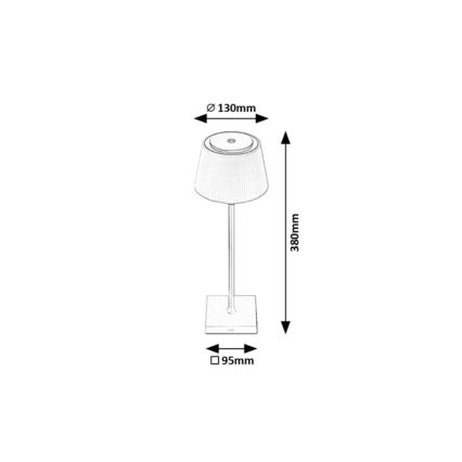 Rabalux - LED Himmennettävä ja ladattava pöytälamppu LED/4W/3,7V 1800 mAh 3000-5000K IP44 hopea