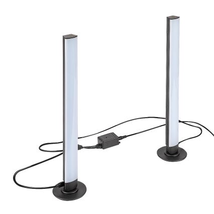 Rabalux - SETTI 2x LED RGB Himmennettävä pöytävalaisin PACO LED/5W/5V + kauko-ohjaus