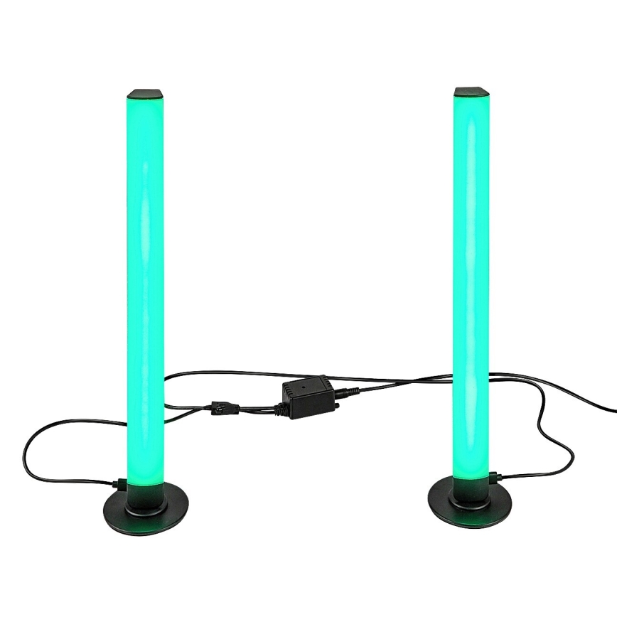 Rabalux - SETTI 2x LED RGB Himmennettävä pöytävalaisin PACO LED/5W/5V + kauko-ohjaus