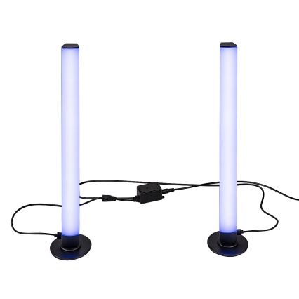Rabalux - SETTI 2x LED RGB Himmennettävä pöytävalaisin PACO LED/5W/5V + kauko-ohjaus