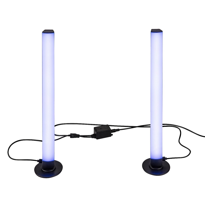 Rabalux - SETTI 2x LED RGB Himmennettävä pöytävalaisin PACO LED/5W/5V + kauko-ohjaus