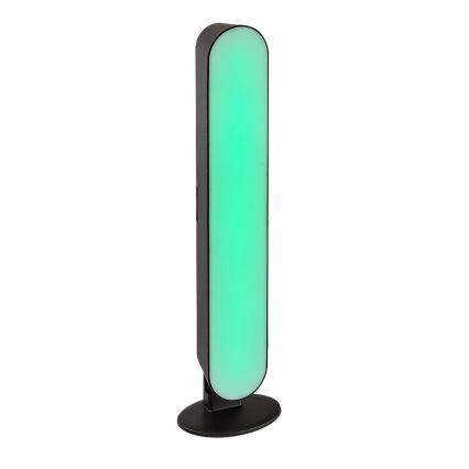 Rabalux - LED RGB Himmennettävä ja ladattava pöytälamppu LED/3W/5V musta + kauko-ohjaus