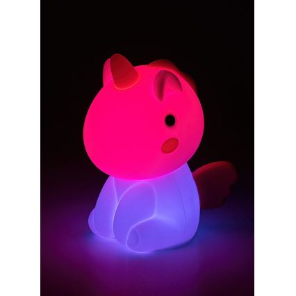 Rabalux - LED RGB Himmennettävä kosketus ladattava lasten pieni lamppu LED/0,45W/5V
