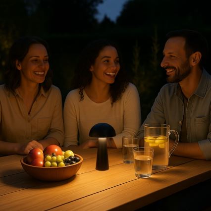 Rabalux - LED-himmennettävä kosketusohjattu ladattava ulkovalaisin LED/1,5W/5V IP44 1200 mAh USB musta
