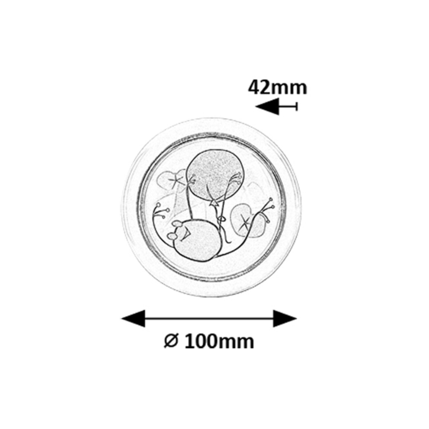 Rabalux - Lasten LED-yövalo LED/0,3W/2xAA 6000K