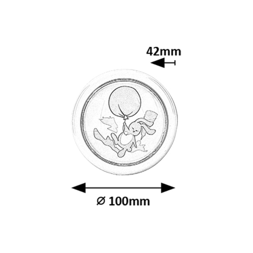 Rabalux - Lasten LED-yövalo LED/0,3W/2xAA 6000K
