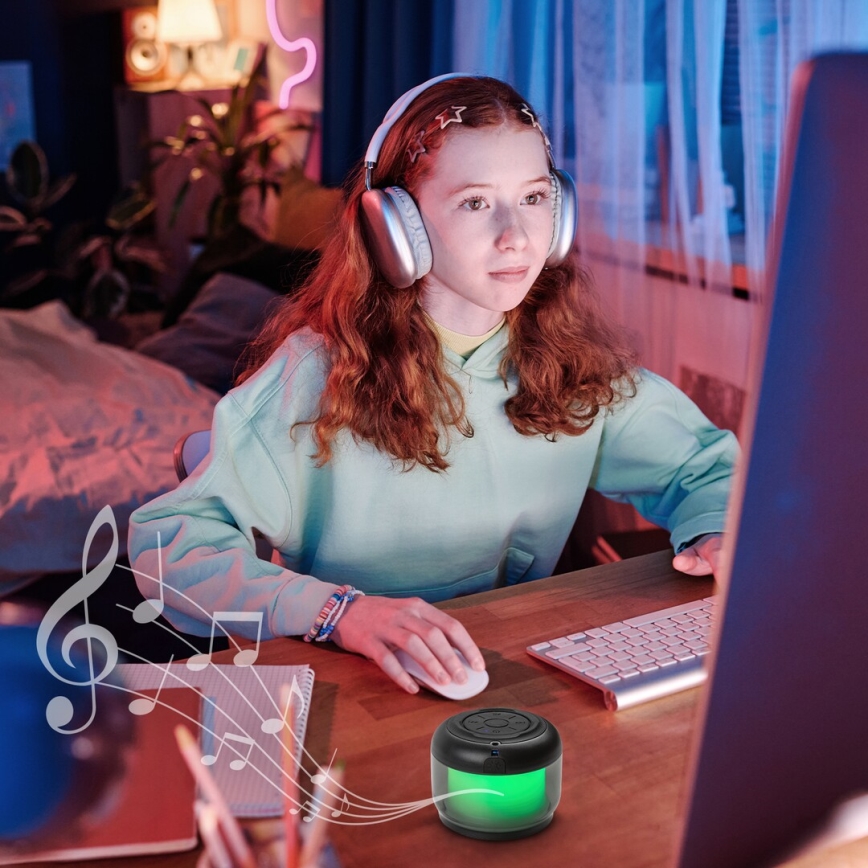 Rabalux - RGB Pöytävalaisin kaiuttimella RGB/3W/3,7V 500mAh