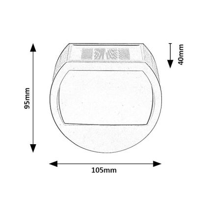 Rabalux - LED aurinkokennovalo anturilla LED/0,5W/1,2V IP44