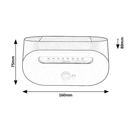 Rabalux - LED aurinkovalo anturilla LED/3,2W/3,7V IP44