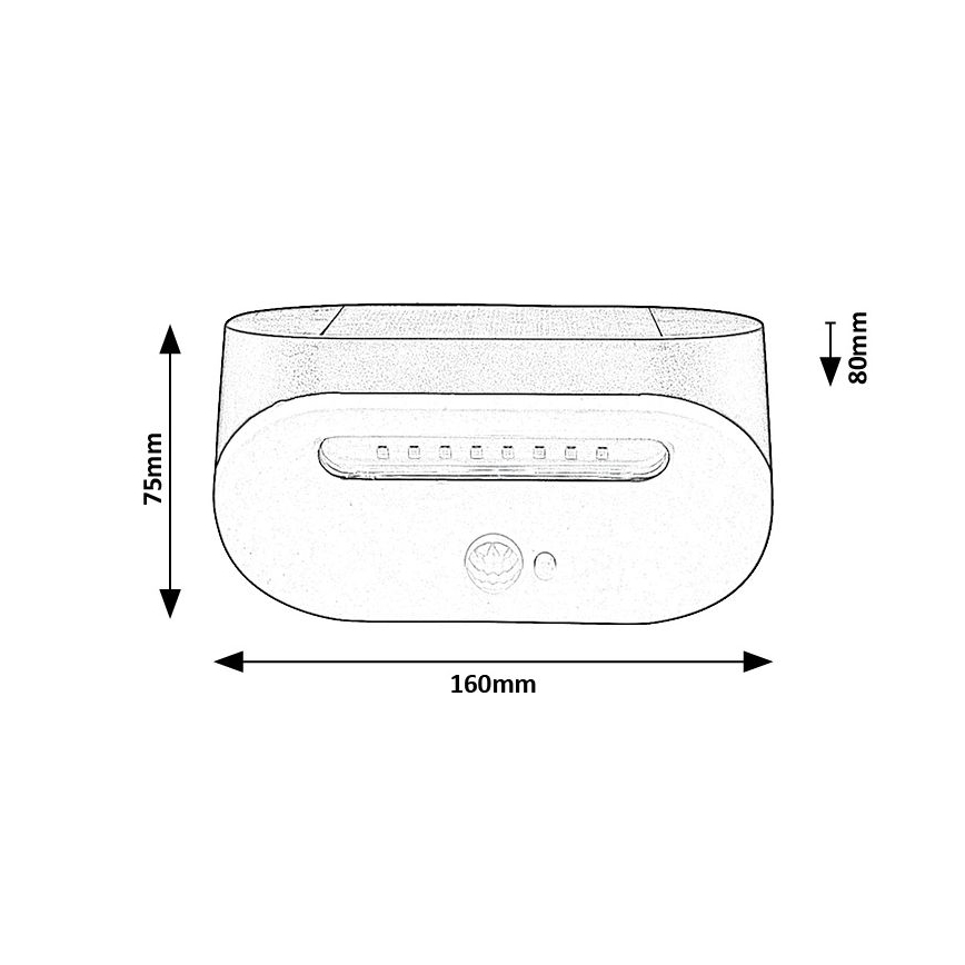 Rabalux - LED aurinkovalo anturilla LED/3,2W/3,7V IP44