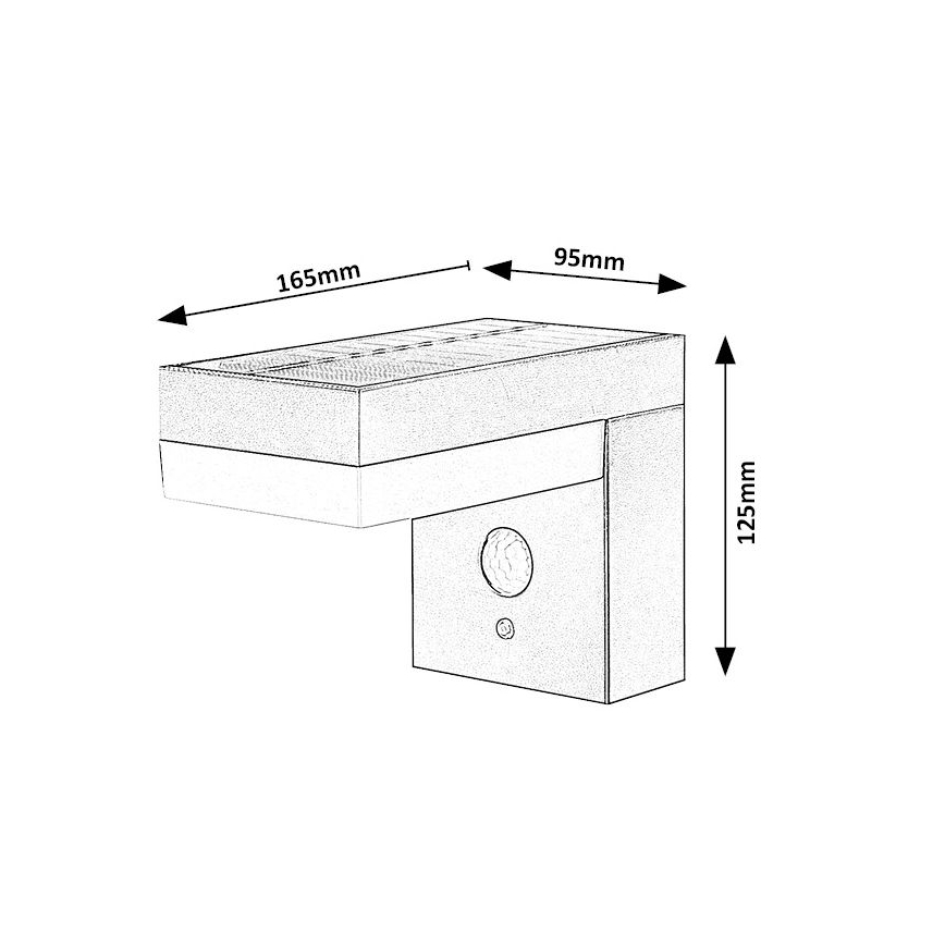 Rabalux - LED aurinkokennovalo anturilla LED/6W/3,7V IP44 2200 mAh