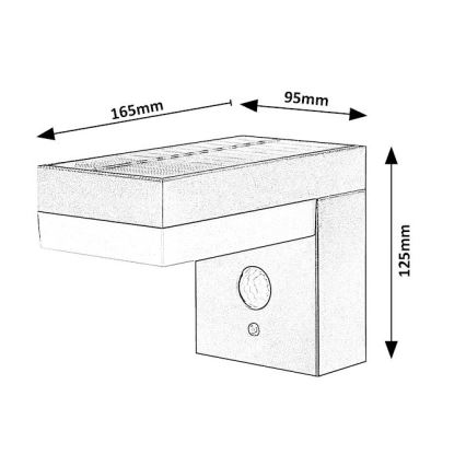 Rabalux - LED aurinkovalo anturilla LED/6W/3,7V IP44