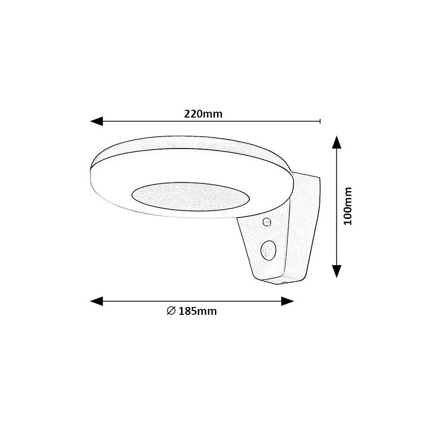 Rabalux - LED aurinkovalo anturilla LED/4W/3,7V IP44