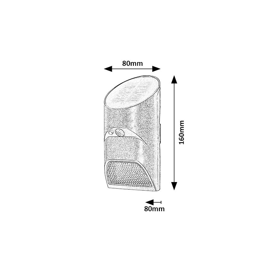 Rabalux - LED aurinkokennovalo anturilla LED/3,6W/3,7V IP44