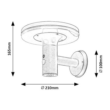 Rabalux - LED aurinkokennovalo anturilla LED/10W/3,7V IP44