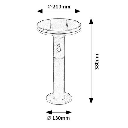 Rabalux - LED aurinkokennovalo anturilla LED/10W/3,7V IP44