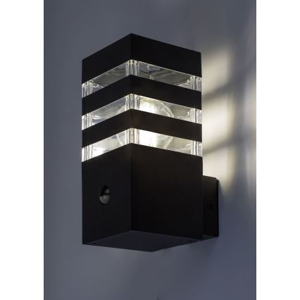 Rabalux - Ulkoseinävalaisin anturilla 1xE27/12W/230V IP44