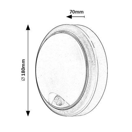 Rabalux - LED Ulkoseinävalaisin anturilla LED/15W/230V IP54