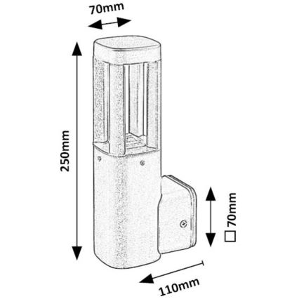 Rabalux - LED-ulkoseinävalaisin LED/7W/230V IP54 antrasiitti