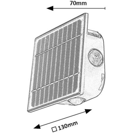 Rabalux - LED Himmennettävä aurinko seinävalaisin LED/0,5W/3,7V 3000K/6000K IP54