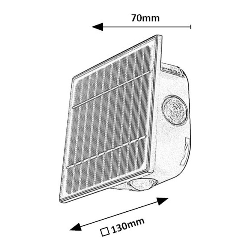 Rabalux - LED Himmennettävä aurinko seinävalaisin LED/0,5W/3,7V 3000K/6000K IP54