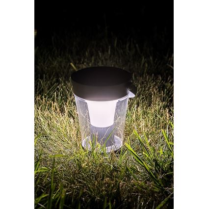 Rabalux - LED RGB himmennettävä aurinkovalaisin LED/3W/3,7V IP54 antrasiitti 2000 mAh
