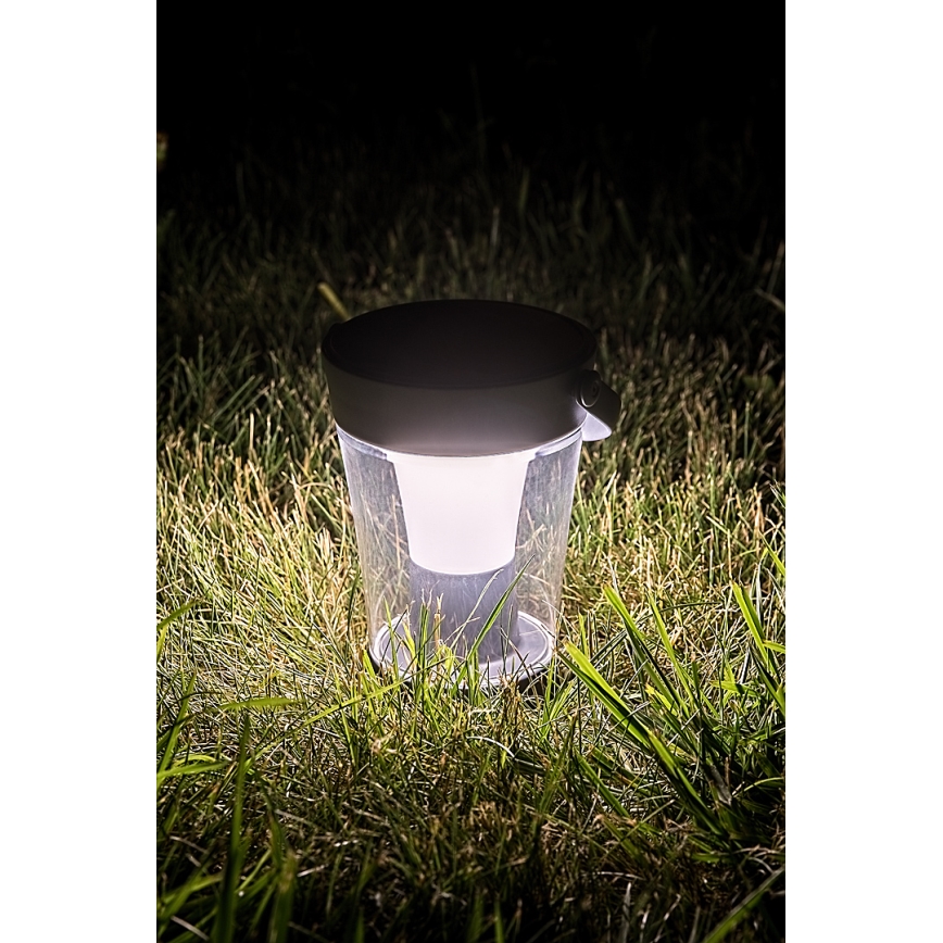 Rabalux - LED RGB himmennettävä aurinkovalaisin LED/3W/3,7V IP54 antrasiitti 2000 mAh