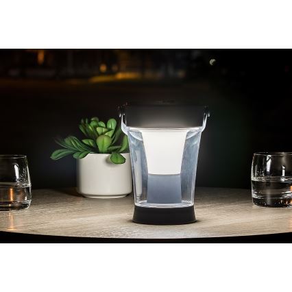 Rabalux - LED RGB himmennettävä aurinkovalaisin LED/3W/3,7V IP54 antrasiitti 2000 mAh