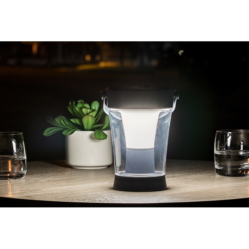 Rabalux - LED RGB himmennettävä aurinkovalaisin LED/3W/3,7V IP54 antrasiitti 2000 mAh